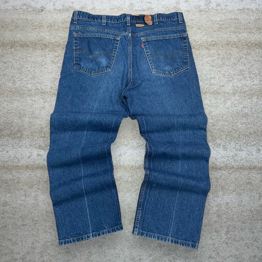 Vintage 80s Levis 517 Jeans 42x30 Bootcut Flared Fit Medium Wash Denim